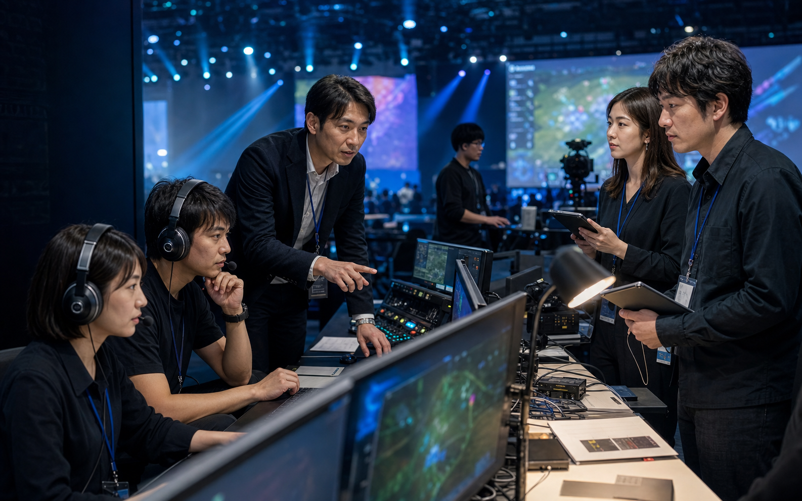 eスポーツ大会の配信制作と運営スタッフ